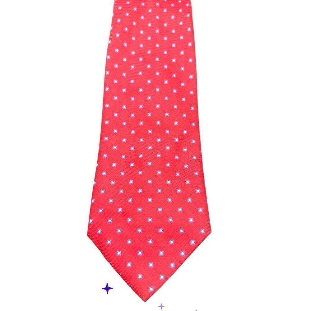 Cruise Club Men’s Tie Red Woven Hand Made Career Professional